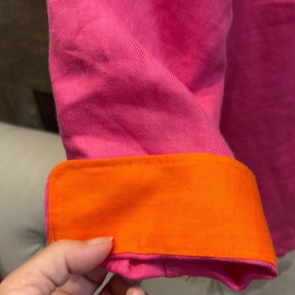 Lauren By Ralph Lauren Women 100% Linen Shirt - Picture 3 of 9